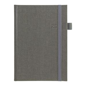 Weekly diary 2026 Tweed A5 with notes - grey