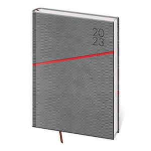 Weekly diary A5 2023 Grife - grey/red