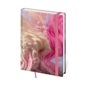Weekly diaryA5 2022 Vario with rubber band - Matragi Pink