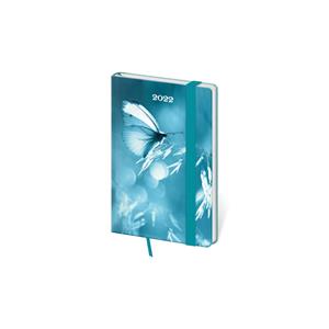 Weekly pocket diary 2022 Vario with rubber band - Butterfly with rubber band