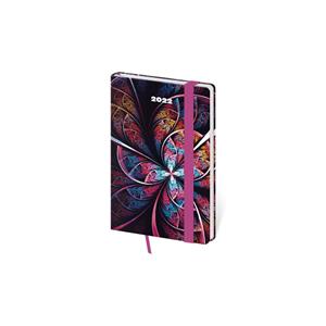 Weekly pocket diary 2022 Vario with rubber band - Mandala with rubber band