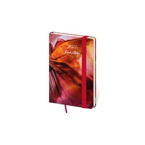 Weekly pocket diary 2022 Vario with rubber band - Matragi Red