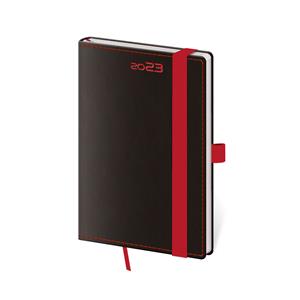 Weekly pocket diary 2023 Black Red