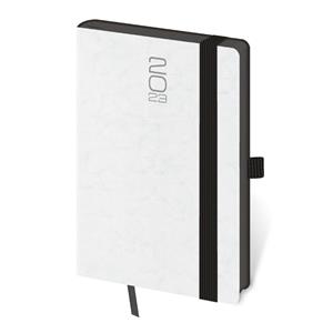 Weekly pocket diary 2023 Memory with rubber band - white
