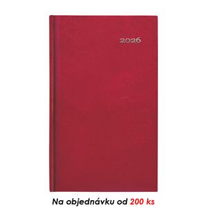 Weekly pocket diary 2026 Slovak Kronos - red