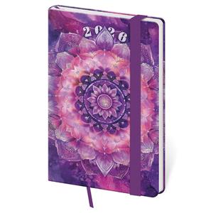 Weekly pocket diary 2026 Vario - Mandala with elastic band